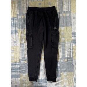 Adidas Cargo Black Small Stretch Pockets Sweatpants Jogger